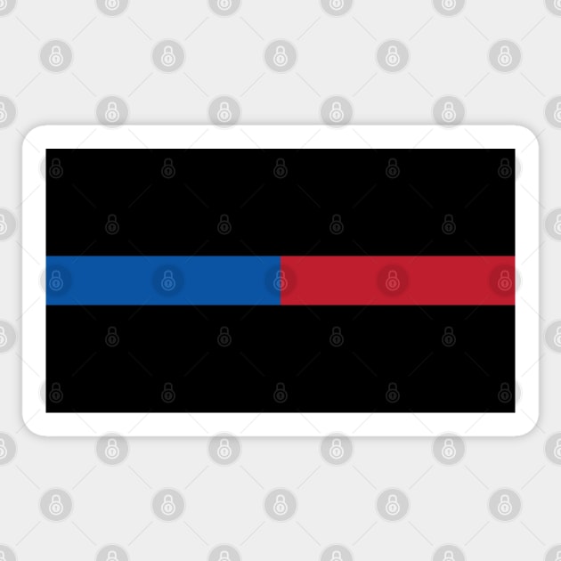 Thin Blue & Red Line Sticker by VirGigiBurns